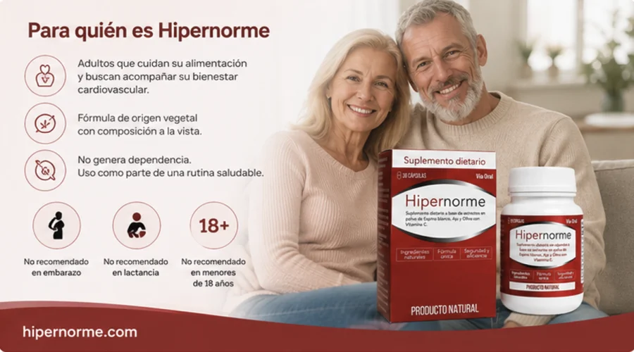 Hipernorme — cápsulas para el adulto que cuida su alimentación y su corazón